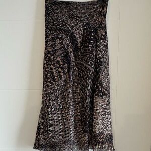 Vintage A-Line Skirt in Black and Tan